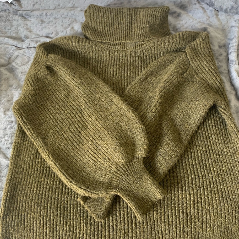 Cropped turtleneck sweater